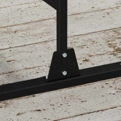 Dekorativ skärm för utomhusbruk, svart med växtmotiv, tillverkad av metall - 122 x 45 x 198 cm, svart