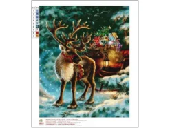 Diamond painting-set julren 30x40 cm med runda diamanter och verktyg