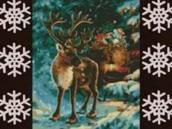 Diamond painting-set julren 30x40 cm med runda diamanter och verktyg