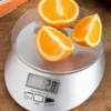 Digital köksvåg 5 kg 1 g LCD härdat glas 19x16 cm