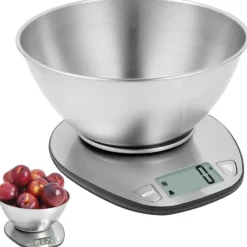 Digital köksvåg med metallskål upp till 5 kg