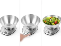 Digital köksvåg med metallskål upp till 5 kg