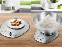 Digital köksvåg med metallskål upp till 5 kg