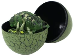 Dinosaurieägg med byggbar dinosauriefigur 9 cm, välj färg röd/grön/blå
