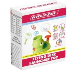 Disc launcher leksak med pump, 8 discar, 2 nät och skyddsglasögon