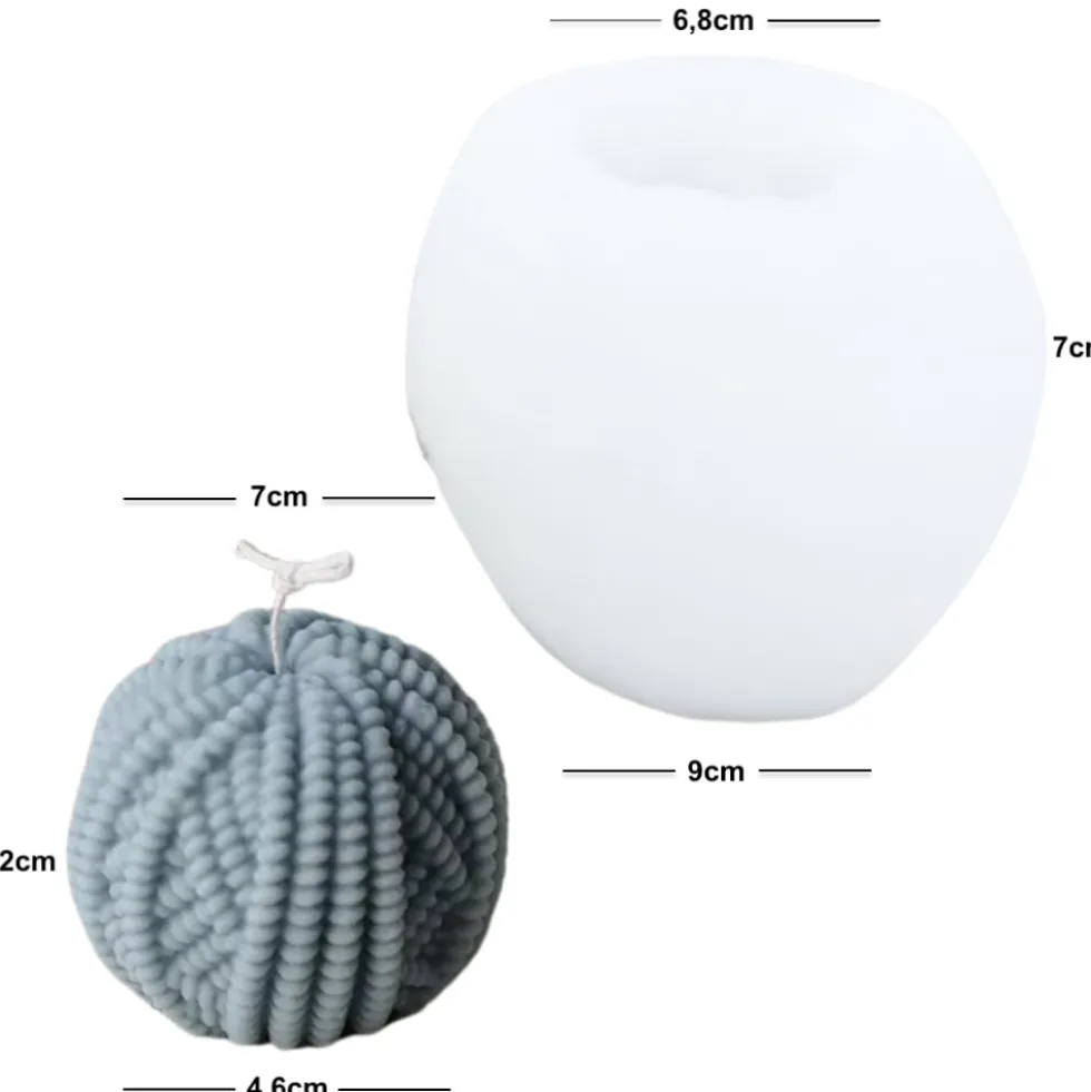 DIY - Candle molds - Silikonboll - Gjutform - Ljusform