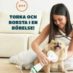 Djurhårtork 2 med Slicker Brush Grooming för katt och hund