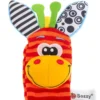 Djurstrumpor baby med skallra 2-pack mjuka polyester CE