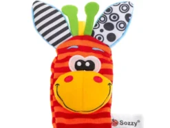 Djurstrumpor baby med skallra 2-pack mjuka polyester CE