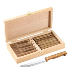 Dorre BBQ stekknivar 6-pack i rostfritt stål och akaciaträ