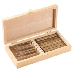 Dorre BBQ stekknivar 6-pack i rostfritt stål och akaciaträ