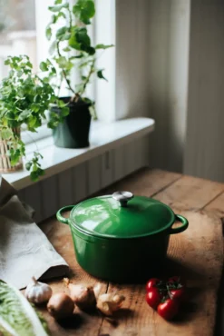 Dorre Gretl Gjutjärnsgryta rund 4 liter grön