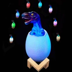 3D RGB LED Lampa Dinosaurie T-REX Nattlampa
