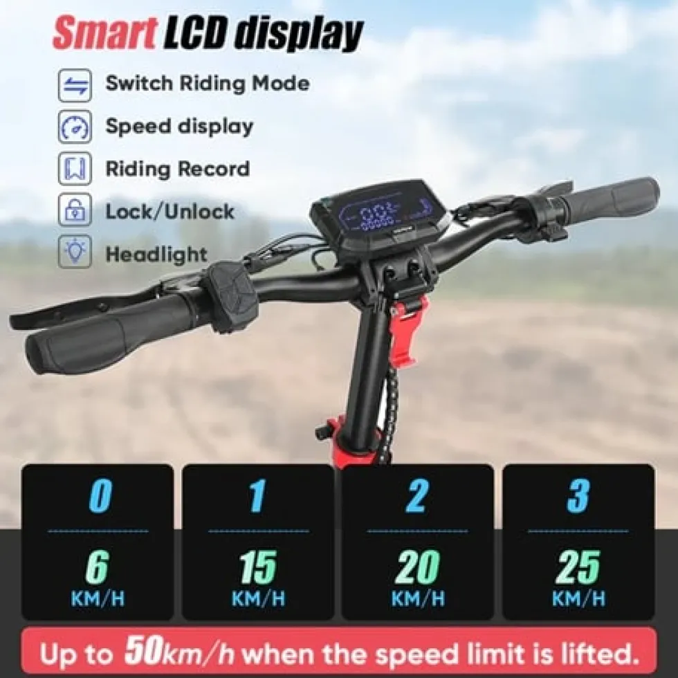 Dual Motor El scooter Ebike K2 Master - 2000W 50km/h - Offroad - 48V 20Ah ebike escooter elscooter elsparkcykel
