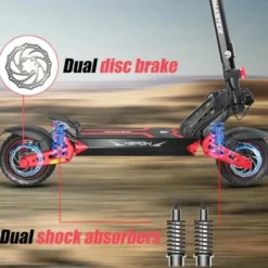 Dual Motor El scooter Ebike K2 Master - 2000W 50km/h - Offroad - 48V 20Ah ebike escooter elscooter elsparkcykel