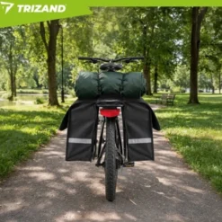 Dubbel cykelväska 28L vattentålig 600D PVC med reflex för pakethållare