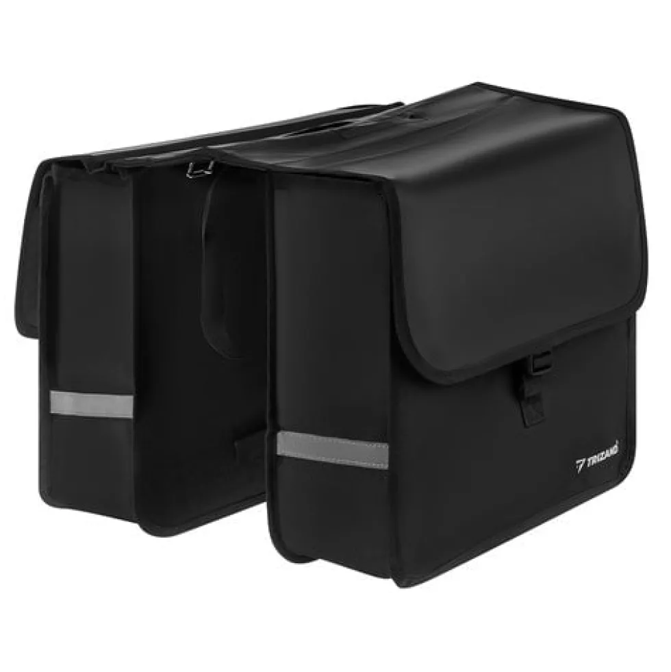 Dubbel cykelväska 28L vattentålig 600D PVC med reflex för pakethållare