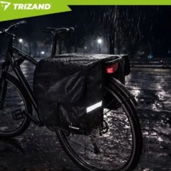 Dubbel cykelväska 28L vattentålig 600D PVC med reflex för pakethållare