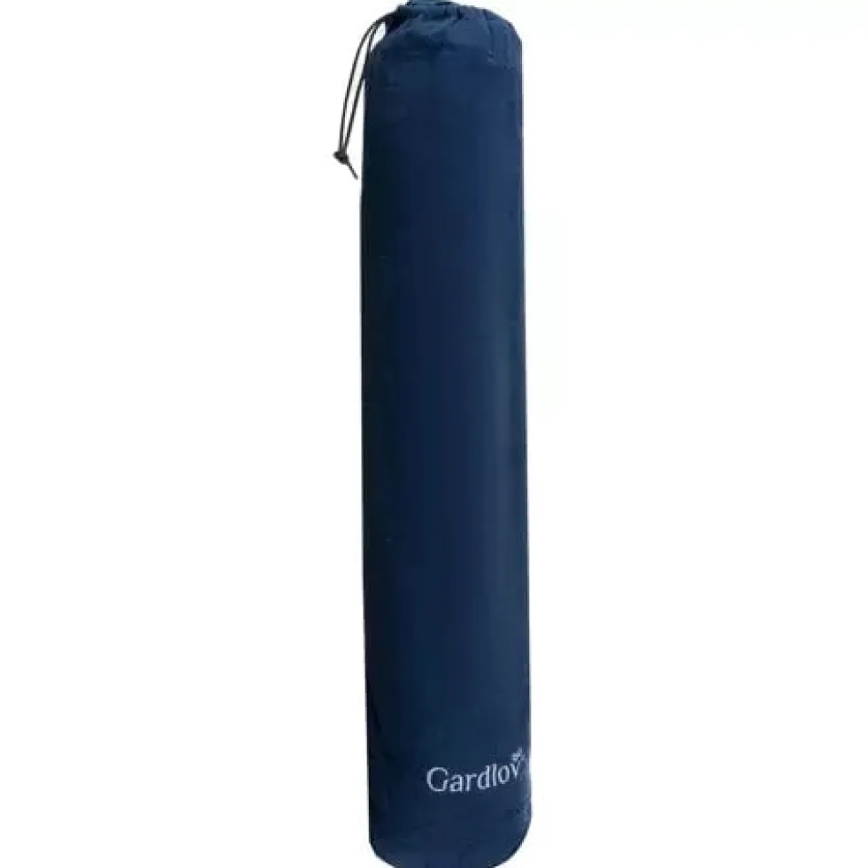 Dubbelhängmatta med träkors 150 kg 260x160 cm blå/grön