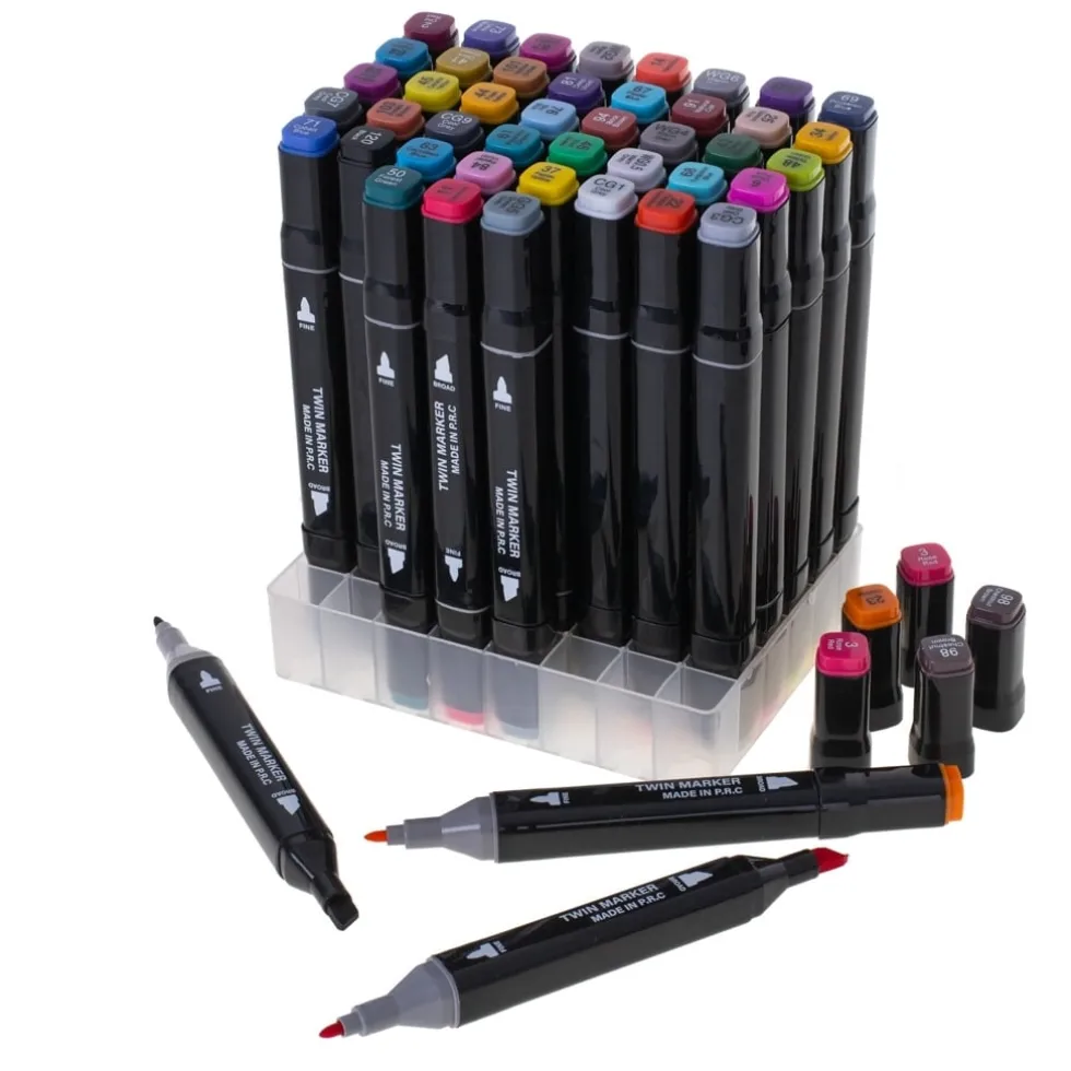 Dubbelsidiga tuschpennor 48-pack