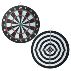 Dubbelsidig darttavla med 6 pilar