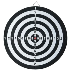 Dubbelsidig darttavla med 6 pilar