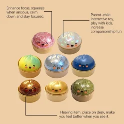 Dumpling Squishy Stressboll – Mjuk klämleksak för stress & ångest
