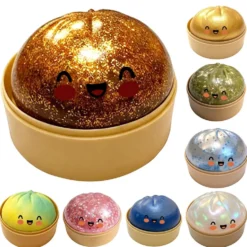 Dumpling Squishy Stressboll – Mjuk klämleksak för stress & ångest