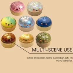Dumpling Squishy Stressboll – Mjuk klämleksak för stress & ångest