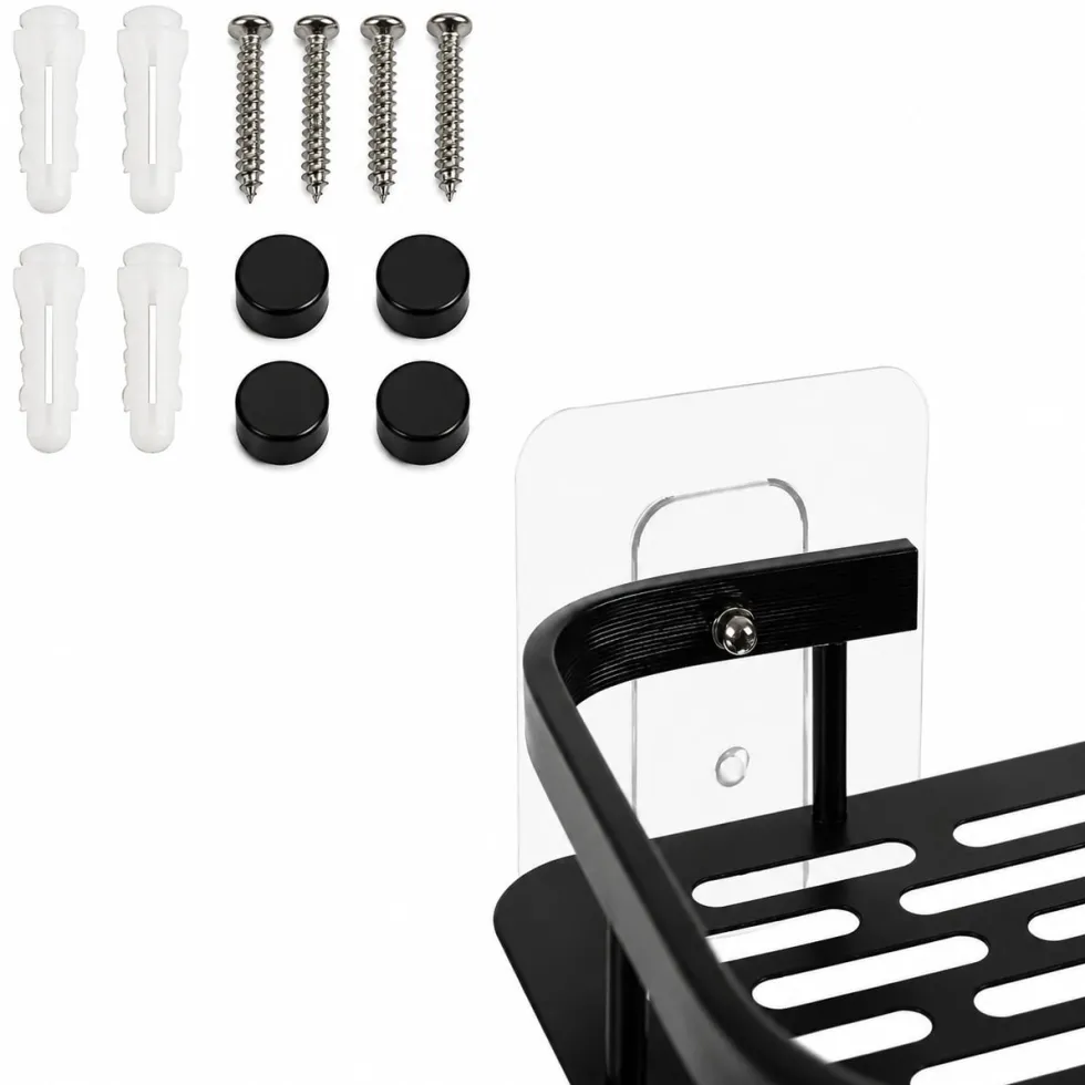 Duschhyllor i aluminium för badrum 2-pack