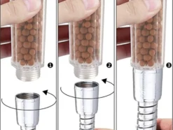 Duschmunstycke med vattenfilter för handdusch
