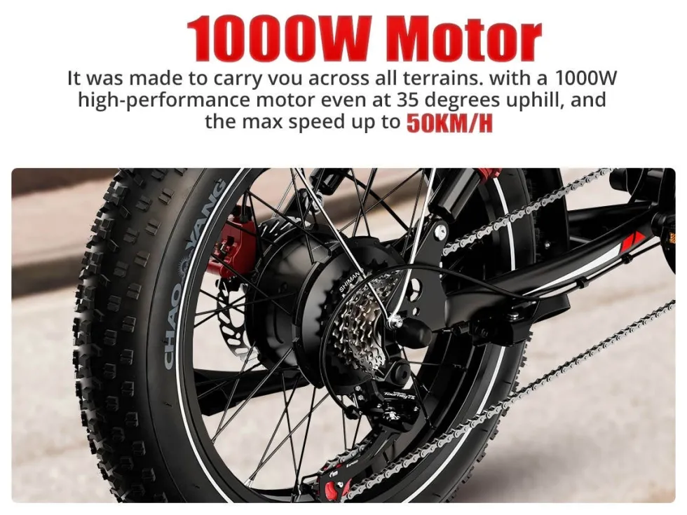 2026 - Elcykel - Ebike - S8 OOK-TEK 1000W 48V 17.5ah - 45km