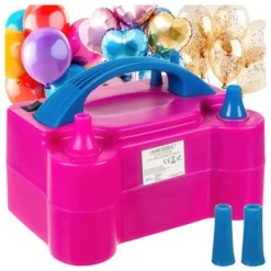 Elektrisk ballongpump med dubbelmunstycke 600 W