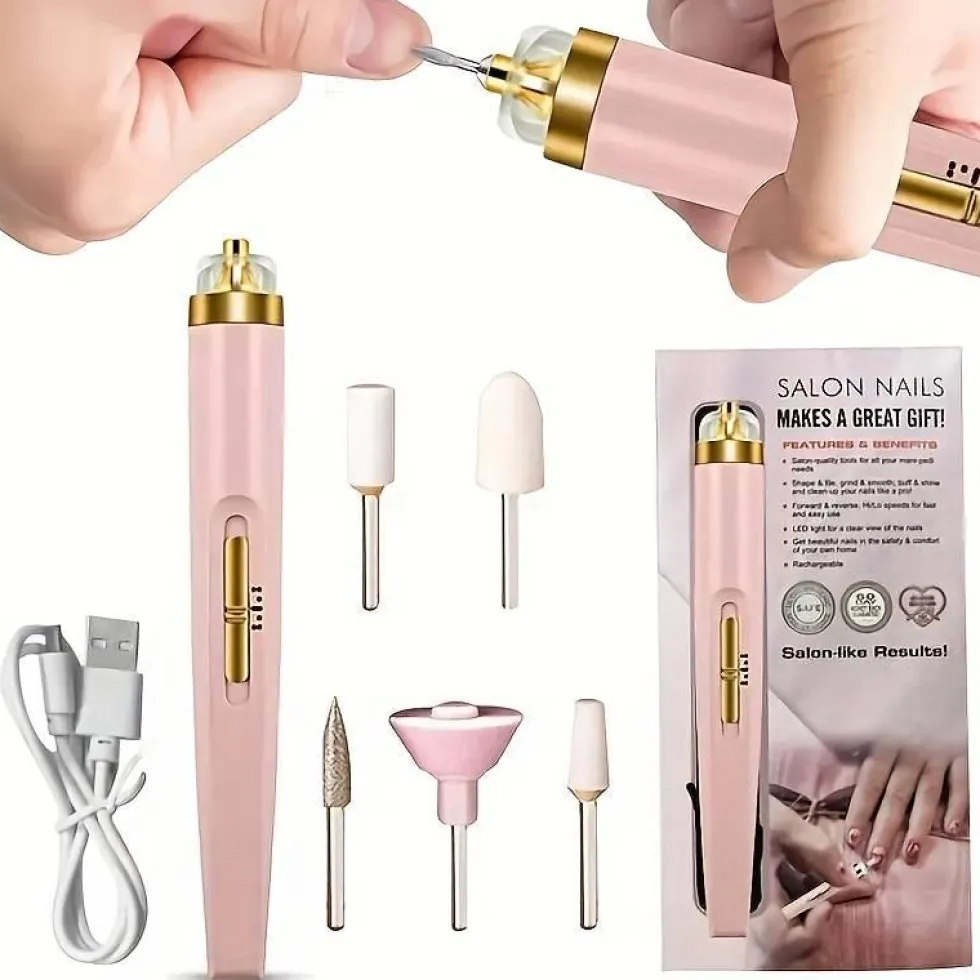Elektrisk Nagelfil med 5 sliphuvuden