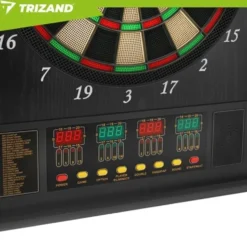Elektronisk darttavla 45 cm med ljud/ljus, flera spel, batteri/adapter