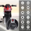 Elmotorcykel för barn, leksaksmotorcykel för barn 3+ år, 6V-batteri, med ljus och musik, 105x52,3x62,3cm, röd