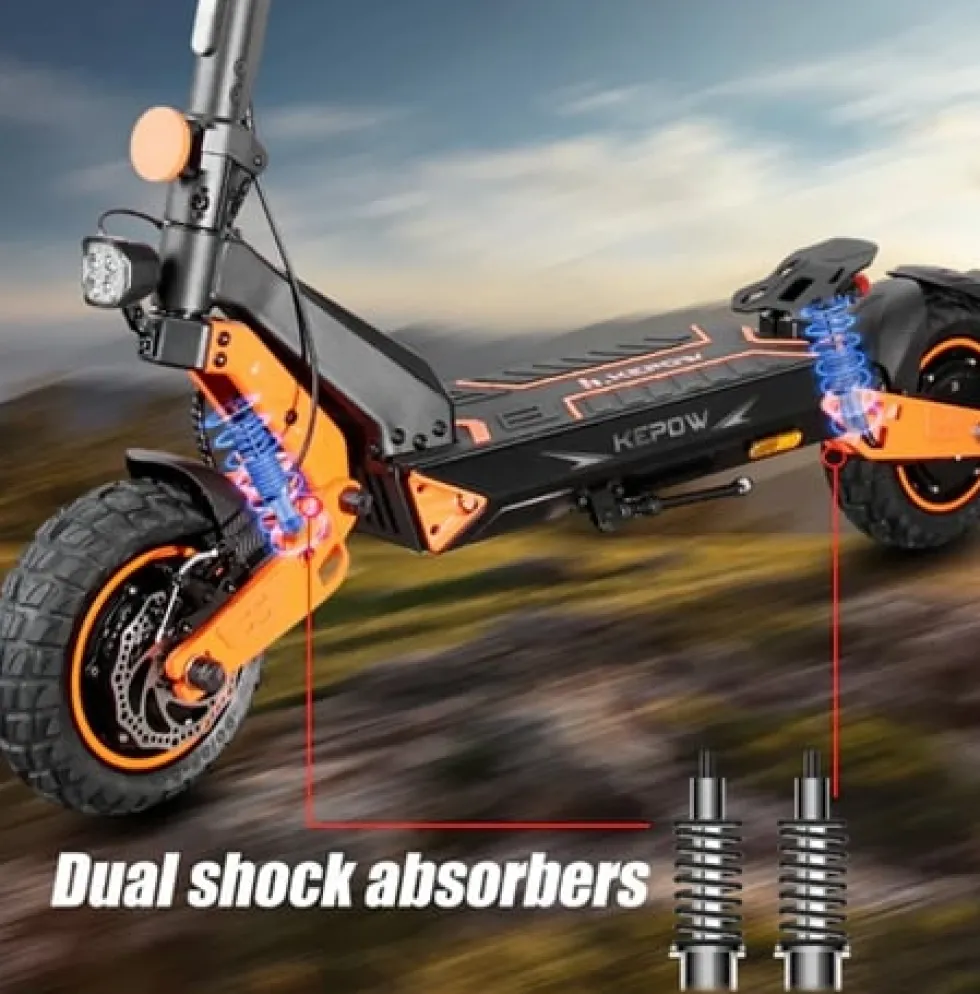 Elscooter Ebike K3 Master - Dual Motor 2400W 65km/h - 100KM - 52V 25Ah elsparkcykel ebike escooter