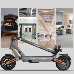 Elscooter Elkick E12 500W - 40km/h - Hopfällbar Elsparkcykel - 10 tum - Grå escooter ebike