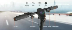Elscooter Elkick E12 500W - 40km/h - Hopfällbar Elsparkcykel - 10 tum - Grå escooter ebike