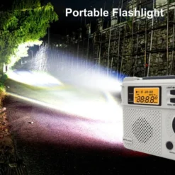 Emergency AM FM-radio Bluetooth spelare Handvevgenerator PowerBank