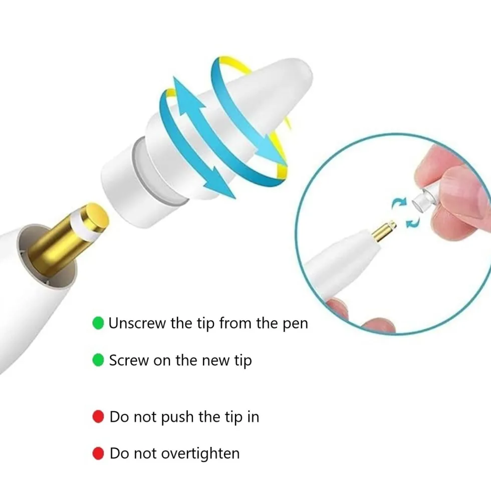 Ersättningsspetsar för Apple Pencil Gen 1 och 2
