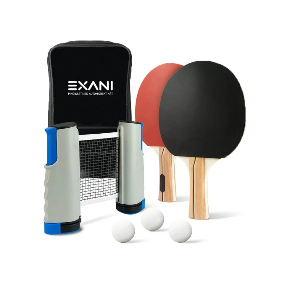 Exani - Pingis set med automatiskt nät