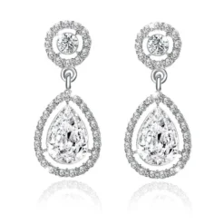Exklusiva Örhängen Silver diamant glitter
