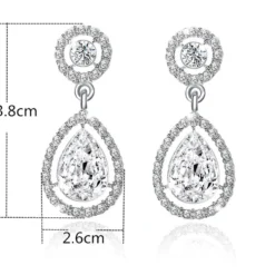 Exklusiva Örhängen Silver diamant glitter