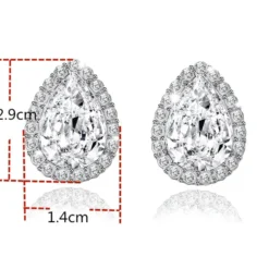 Exklusiva Örhängen Silver diamant glitter