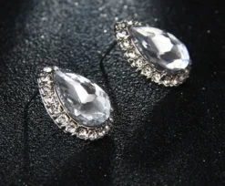 Exklusiva Örhängen Silver diamant glitter