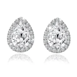 Exklusiva Örhängen Silver diamant glitter