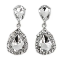 Exklusiva Örhängen Silver diamant glitter