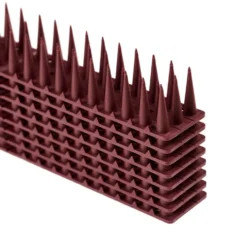 Fågelpiggar i plast 8 moduler 342 cm brun för balkong och fönsterbleck
