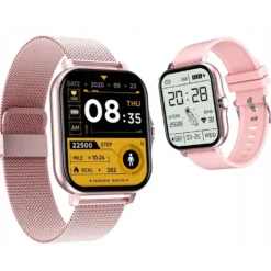 FitPro Android iOS Smartwatch med 2 armband, bluetooth och hälso-funktioner Rosa